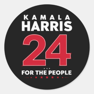 Adesivo Redondo Presidente 47 Kamala Harris 2024 Suporte Senhora