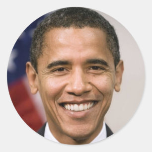 Adesivo Redondo Presidente Barack Obama