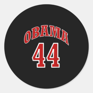 Adesivo Redondo Presidente Barack Obama 44 Shirt Faux Jersey 44 U