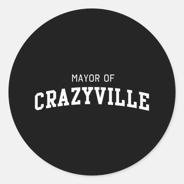 Adesivo Redondo Presidente da Câmara de Crazyville (Frente)