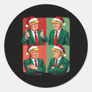 Adesivo Redondo Presidente Donald Trump Inauguração 2025 Retro Chr