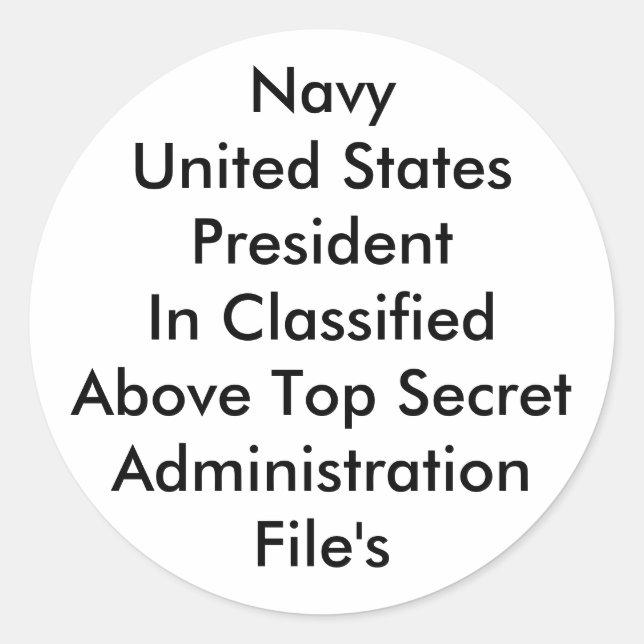 Adesivo Redondo Presidente dos Estados Unidos (Frente)