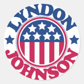 Adesivo Redondo Presidente dos EUA Lyndon Johnson