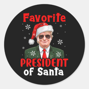 Adesivo Redondo Presidente Favorito De Papais noeis Xmas Trump Org