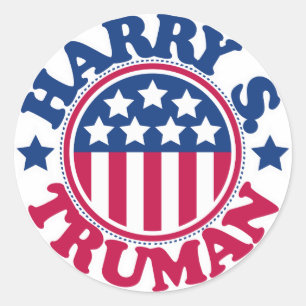 Adesivo Redondo Presidente Harry S Truman dos E.U.