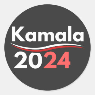 Adesivo Redondo presidente kamala harris, presidente harris