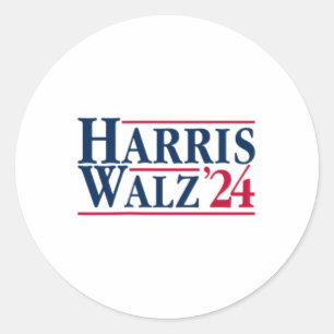 Adesivo Redondo Presidente Kamala Harris Tim Walz Vp Brat Cat Ladi