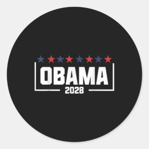 Adesivo Redondo Presidente Obama Para 2028