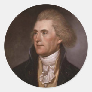 Adesivo Redondo Presidente Thomas Jefferson