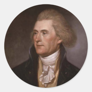 Adesivo Redondo Presidente Thomas Jefferson