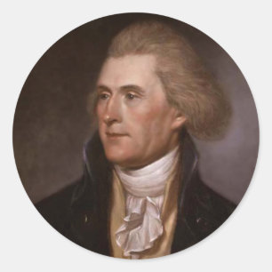 Adesivo Redondo Presidente Thomas Jefferson
