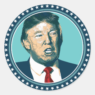 Adesivo Redondo Presidente Trump