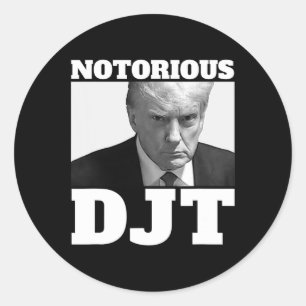 Adesivo Redondo Presidente Trump 2024 Trump Mugshot