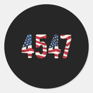 Adesivo Redondo Presidente Trump 2024 Vintage 45 47 Eua Em Dúvida