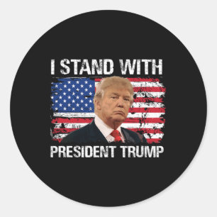 Adesivo Redondo Presidente Trump American Flag Trump 2024 Men