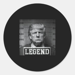 Adesivo Redondo Presidente Trump Mug Shot