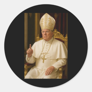 Adesivo Redondo Presidente Trump Papa 2025