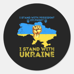 Adesivo Redondo Presidente Zelensky Nem Todos os Heróis Usam Capas