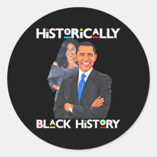 Adesivo Redondo Presidentes Dia Obama História Histórica Negra