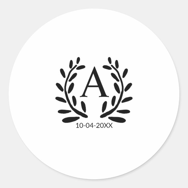 ADESIVO REDONDO PRESILHAS DO NOIVO ADICIONAR ANO DATA NOME PRESENT (Frente)