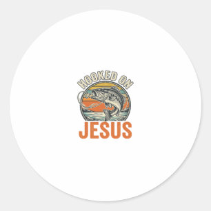 Adesivo Redondo Preso a Jesus Fé em Pesca de Bass Vintage