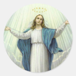 Adesivo Redondo Presunção da Virgem Abençoada Maria