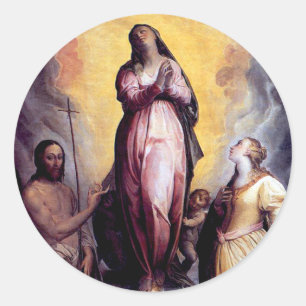 Adesivo Redondo Presunção da Virgem Maria