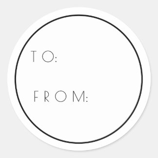Adesivo Redondo Preto Branco Minimalista De E Para Presente De Nat