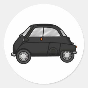 Adesivo Redondo preto do isetta