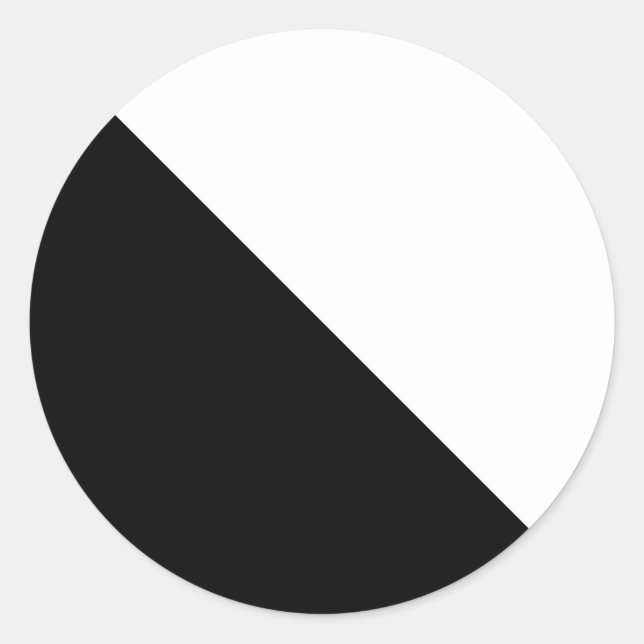 Adesivo Redondo Preto e Branco (Frente)