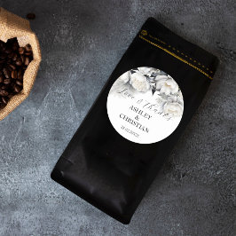 Adesivo Redondo Preto e branco boho favorito obrigado você