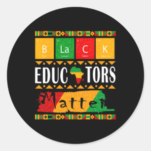 Adesivo Redondo Preto Educador Problema História Negra Orgulho do