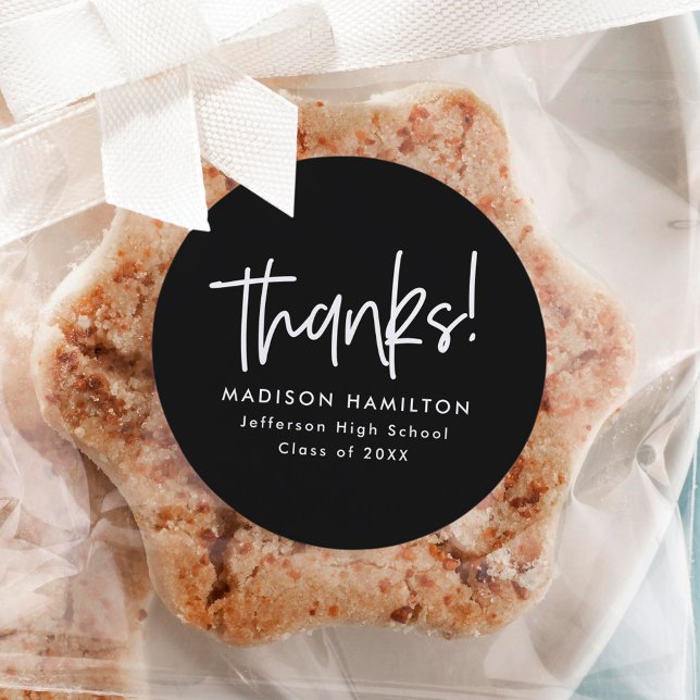 Adesivo Redondo Preto | Graduação de Script de Pré-Disquete Obriga (Criador carregado)