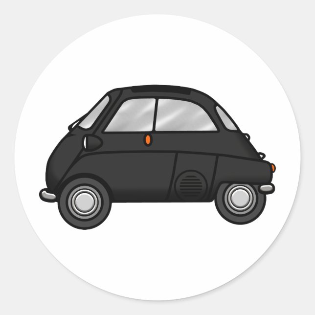 Adesivo Redondo preto isetta (Frente)