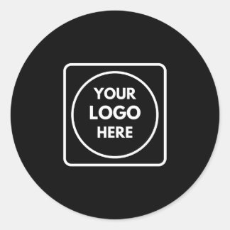 Adesivo redondo preto | Logotipo de empresa modern