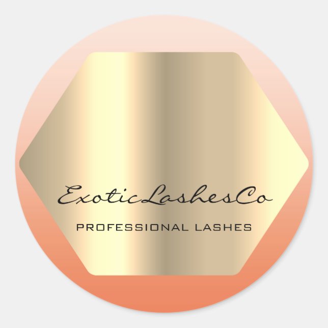 Adesivo Redondo Preto Makeup Mínimo Lashes Mínimos Brows PEACH (Frente)