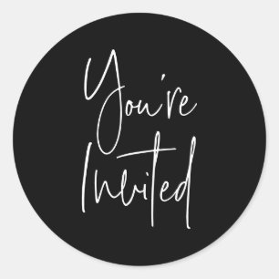 Adesivo Redondo Preto Minimalista Você é o Seletor de Envelope Con