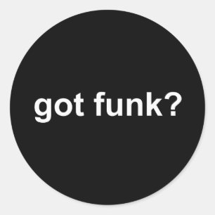 Adesivo Redondo Preto obtido do funk