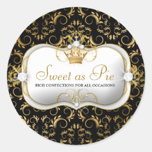 Adesivo Redondo Preto rico divino dourado de 311 Ciao Bella