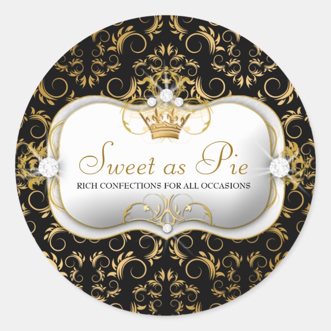 Adesivo Redondo Preto rico divino dourado de 311 Ciao Bella (Frente)