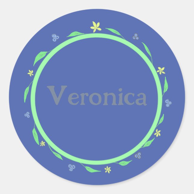 Adesivo Redondo Prettiest Roxo (Frente)