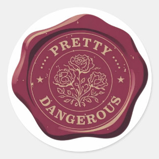 Adesivo Redondo pretty dangerous seal wax sticker | historical man