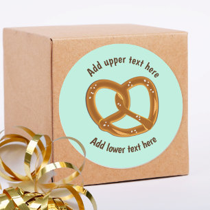 Adesivo Redondo Pretzel perfeito com sal - suas próprias palavras