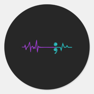 Adesivo Redondo Prevenção ao suicídio Camisa Sensibilização Semico