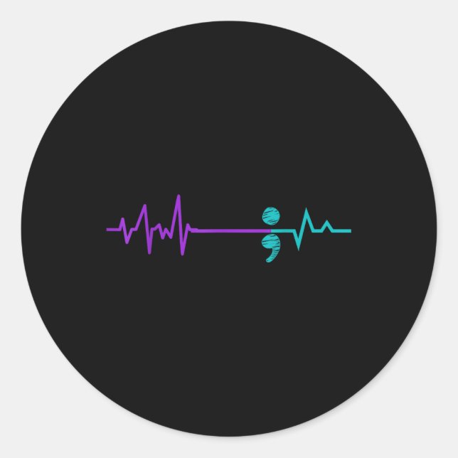 Adesivo Redondo Prevenção ao suicídio Camisa Sensibilização Semico (Frente)