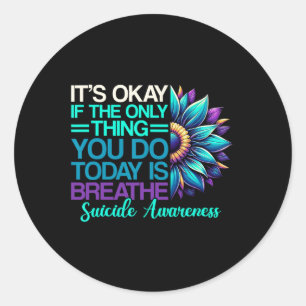 Adesivo Redondo Prevenção ao suicídio Sensibilização Fita Saúde Me