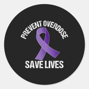 Adesivo Redondo Prevenir Superdose Salvar Vidas Conscientização so