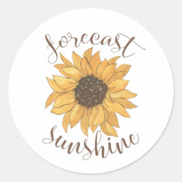 Adesivo Redondo Previsão: Sol