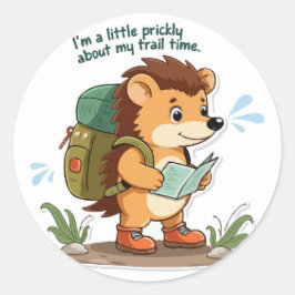 Adesivo Redondo Pricker Hedgehog - Punny Outdoor Adventure
