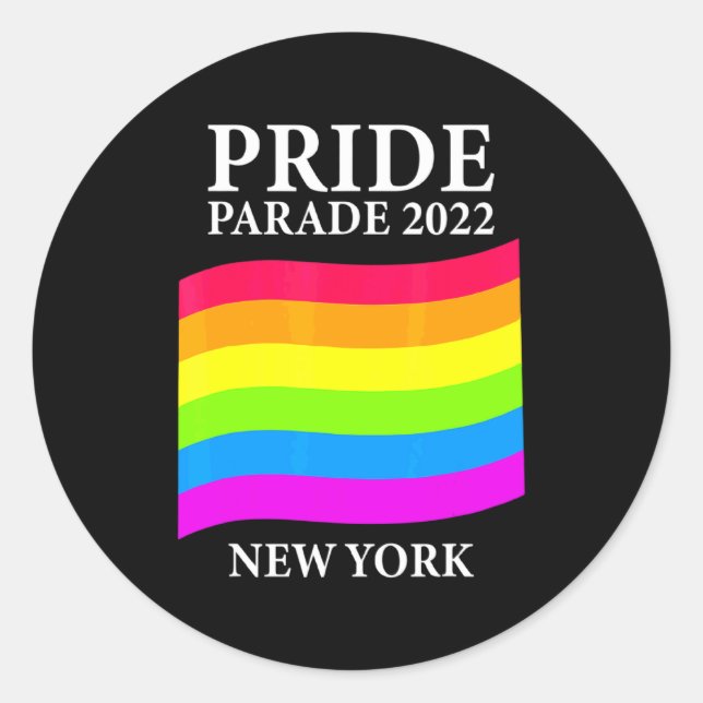 Adesivo Redondo Pride Parade 2022 New York City _1  (Frente)